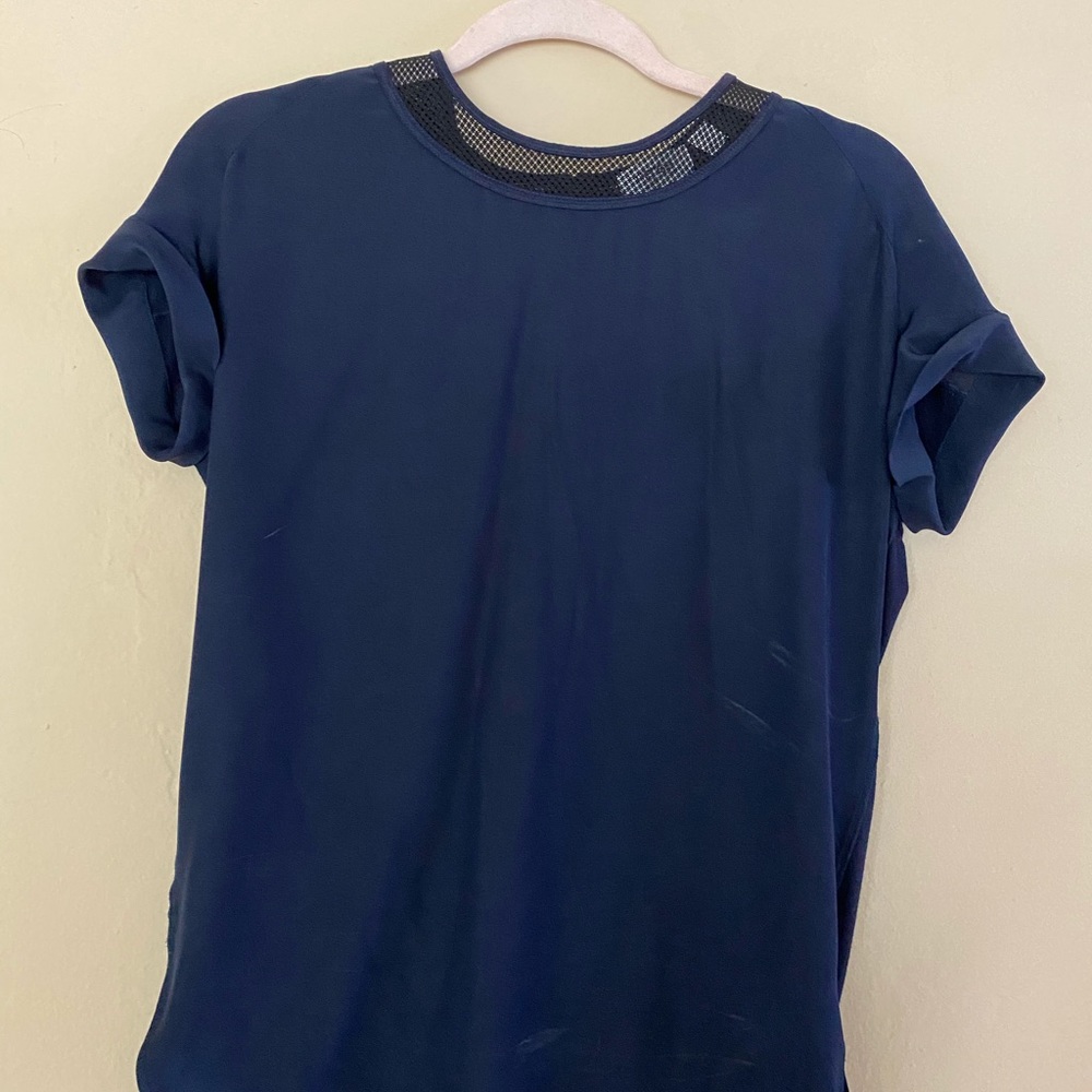 Silk shirt, Navy blue, size 2